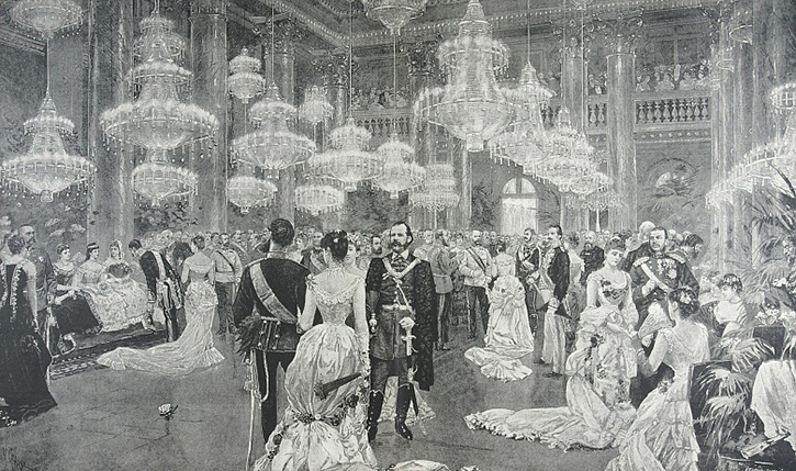 Hofball in Schönbrunn zur Zeit der Monarchie 1918